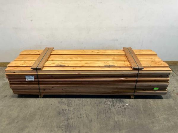 Veiling - 54x Douglas blokhutprofiel geschaafd 400x19,5x2,8, Doe-het-zelf en Verbouw, Hout en Planken, Nieuw