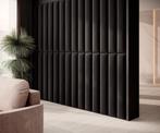 Wandpaneel zwart Velvet 120x20 hoofdeinde hoofdbord