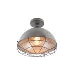 Industriële plafondlamp antiek zilver 32 cm - Course, Nieuw, Overige materialen, Industrieel