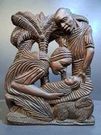 Bakala - Beeld, Heilige familie Afrikaans - 30 cm - Hout