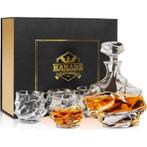 Kanars - 1x whiskykaraf en 4x whisky glazen - 750ml en, Verzamelen, Verzenden, Nieuw