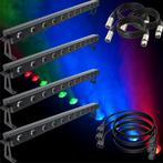 Ayra LED Tri-Bar pixelbar lichtset (4 stuks) incl. DMX- en s, Nieuw, Verzenden