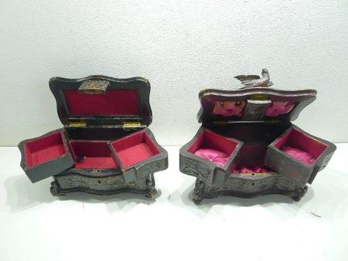 2 Coffret a bijoux gout Black Forest fin XIX eme - Foret, Antiek en Kunst, Curiosa en Brocante