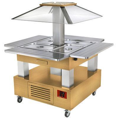 Eiland buffet - salad bar, gekoeld, 4x gn 1/1-150 (licht, Zakelijke goederen, Horeca | Keukenapparatuur, Nieuw in verpakking, Verzenden