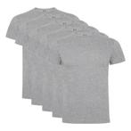5 pack t-shirt Dogo Premium Licht Grijs, Overige kleuren, Roly, Verzenden, Nieuw