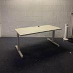 Bureau 160x80cm, licht grijs blad - licht grijze T-poten