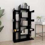 vidaXL Boekenkast 86x25,5x140 cm bewerkt hout zwart, Huis en Inrichting, Kasten | Boekenkasten, Verzenden, 100 tot 150 cm, Nieuw