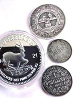 Zuid-Afrika. Lot of 4 Silver Coins 1896, 1897 and 2021 /, Postzegels en Munten, Munten | Europa | Niet-Euromunten