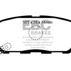 EBC 10-13 Infiniti FX35 3.5 Greenstuff Rear Brake Pads -, Auto-onderdelen, Ophalen of Verzenden, Nieuw