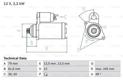 Startmotor / Starter AUDI A3 (2.0 TDI,2.0 TDI quattro), Auto-onderdelen, Motor en Toebehoren, Nieuw, Ophalen of Verzenden
