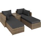 Wicker loungeset San Domino met aluminium frame - natuur, Verzenden, Nieuw