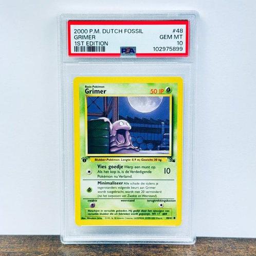 Pokémon Graded card - 1st Edition - Grimer - Fossil #48 -, Hobby en Vrije tijd, Verzamelkaartspellen | Pokémon