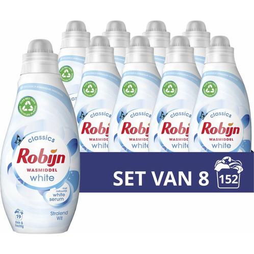 8x Robijn Klein & Krachtig Wasmiddel Stralend Wit 19 Wasbeur, Huis en Inrichting, Schoonmaakartikelen, Verzenden