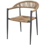 Eden PE gevlochten rattan outdoor armstoelen naturel (4 s..., Verzenden, Nieuw in verpakking