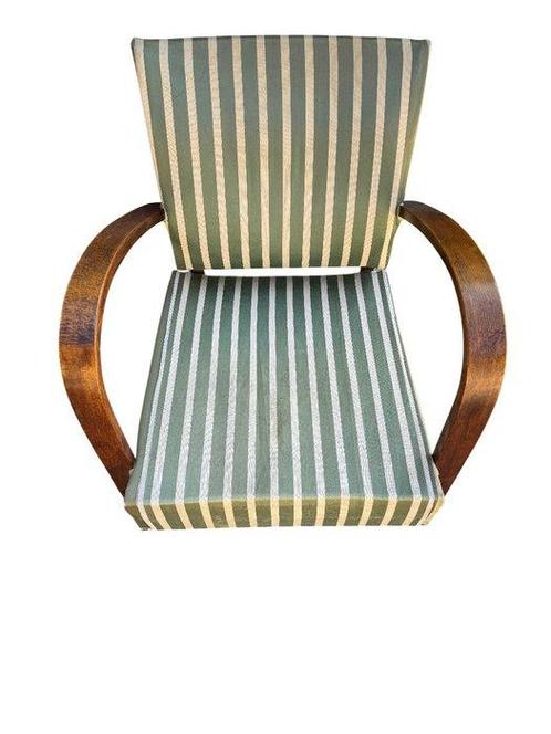 Fauteuil - Hout, Textiel - Art Déco fauteuil, Antiek en Kunst, Kunst | Designobjecten