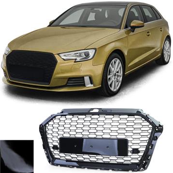 Honingraat grill - Audi A3 8V 16-20 - zwart glanzend - PD... beschikbaar voor biedingen