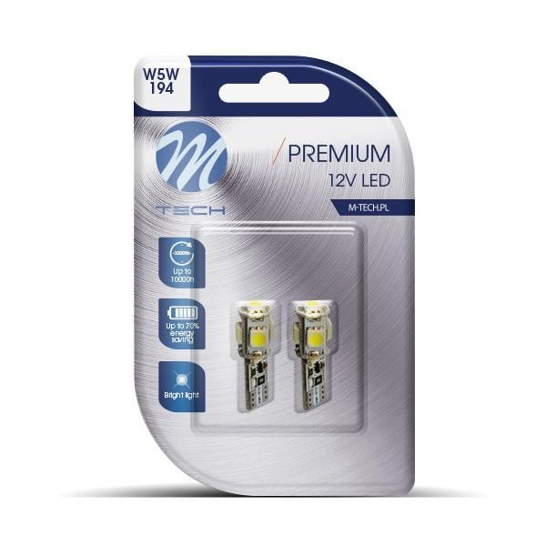 M-Tech LED W5W 12V - Premium - 5x Led diode - Canbus - ..., Auto-onderdelen, Verlichting, Nieuw, Verzenden