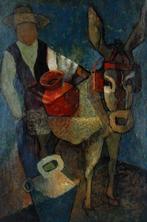 Louis Toffoli (1907-1999) - Marchand de Provence avec un âne