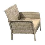 Teesa Mia 4-delige Rattan Tuin Loungeset Beige - Meubelset, Tuin en Terras, Tuinsets en Loungesets, Ophalen of Verzenden, Nieuw