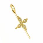 Kruishanger - 14 karaat Geel goud Diamant (Natuurlijk)