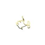 Gouden hanger van vis (Hanger of bedel), Ophalen of Verzenden, Gebruikt, Goud, Overige merken