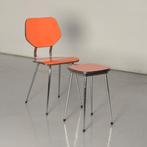 Formica stoel met krukje, oranje, 4-poot onderstel, Huis en Inrichting, Nieuw, Ophalen of Verzenden