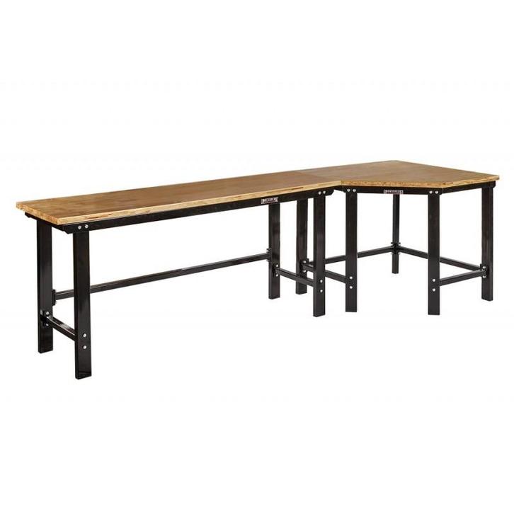 Werkbank hoekopstelling - Hoek werkbank 310 cm. lang zwart, Doe-het-zelf en Verbouw, Werkbanken, Ophalen of Verzenden