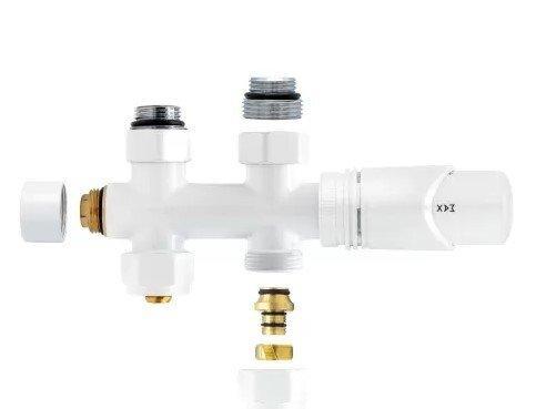 Radiator Onderblok Recht wit (Voor midden aansluiting), Doe-het-zelf en Verbouw, Sanitair, Overige typen, Nieuw, Ophalen of Verzenden