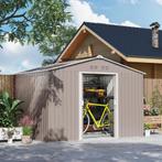 TRUUSK Verzinkt Stalen Tuinhuis 4,9m² 277x195x192cm Tuinschu, Verzenden, Nieuw