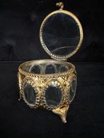 Sieradendoos - Napoleon III - Sieradendoos – Gevelde Glas &, Antiek en Kunst