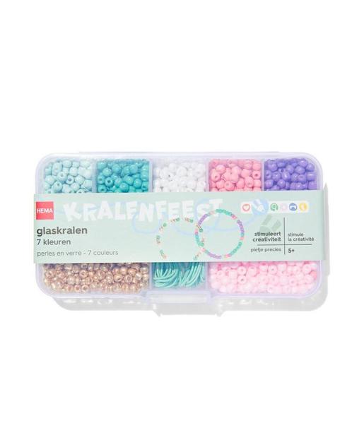 HEMA Glaskralen 135gram pastelkleuren, Hobby en Vrije tijd, Knutselen, Nieuw, Verzenden