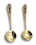 Lepel (2) - Een paar miniatuur Sovjet-Russische 875 zilveren, Antiek en Kunst, Antiek | Goud en Zilver