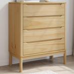 vidaXL Ladekast FLORO massief grenenhout wasbruin, Kinderen en Baby's, Kinderkamer | Commodes en Kasten, Verzenden, Nieuw