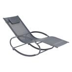 Ligstoel Almaluez schommelstoel 153x63x80,5 cm donkergrijs, Tuin en Terras, Ligbedden, Verzenden, Nieuw