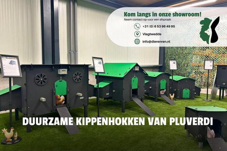 Pluverdi kippenhokken vanaf € 329,95, bezoek onze showroom!, Dieren en Toebehoren, Pluimvee | Toebehoren, Kippenhok of Kippenren