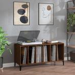 vidaXL Platenkast 100x38x48 cm bewerkt hout bruin eikenkleur, Huis en Inrichting, Verzenden, Nieuw