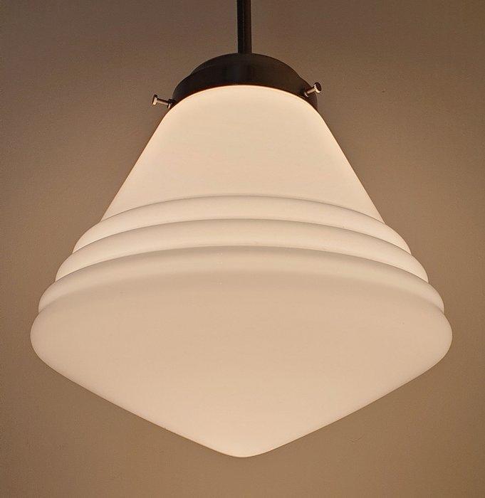 Lamp - Luxe schoollamp - Opaline glas, Antiek en Kunst, Antiek | Lampen