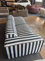 Sesilia lounge en sofa bank stripe stof zwart wit 2 delig, Ophalen, 250 tot 300 cm, Nieuw, 75 tot 100 cm