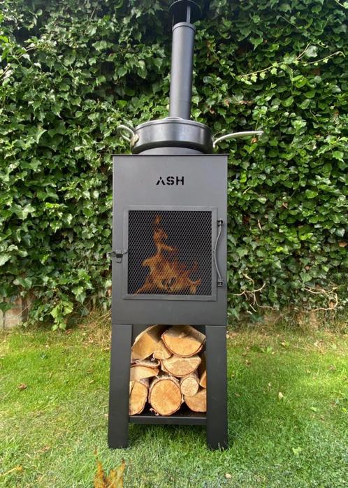 ASH® – Stoke – Tuinhaard Met BBQ - Vuurkorf - Barbeque, Tuin en Terras, Buitenkeukens, Houtskool, Nieuw, Ophalen of Verzenden