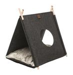 Trixie Kattenmand Tent Elfie Met Kussen Vilt Antraciet, Dieren en Toebehoren, Katten-accessoires, Verzenden, Nieuw