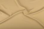 Polyester stof licht beige - 50m effen stof op rol, Nieuw, Verzenden