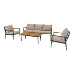 Riga loungeset - matt groen, Ophalen of Verzenden, Nieuw