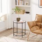 Ronde Glazen Bijzettafel – Modern & Robuust, Ø 50 cm, Verzenden, Nieuw