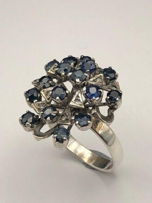 Zonder Minimumprijs - Ring Zilver - Blauw saffier, Sieraden, Tassen en Uiterlijk, Ringen