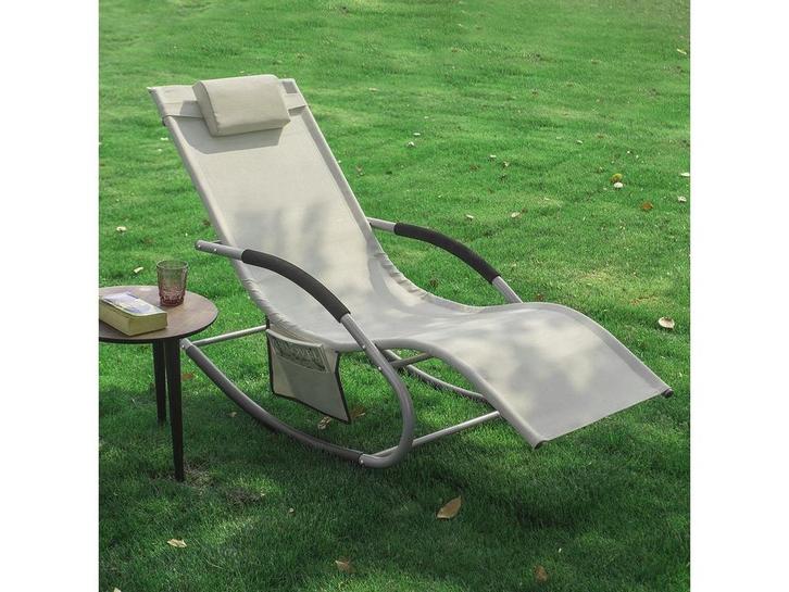 SoBuy Comfortabele Swingstoel Set Van 2 - Beige - Metalen, Huis en Inrichting, Woonaccessoires | Overige, Nieuw, Verzenden