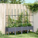 vidaXL Plantenbak met latwerk 160x40x142,5 cm polypropeen, Tuin en Terras, Verzenden, Nieuw, Kunststof