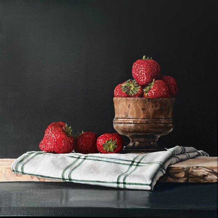 Melinda Rutgers - Gek op aardbeien, Antiek en Kunst, Kunst | Schilderijen | Modern