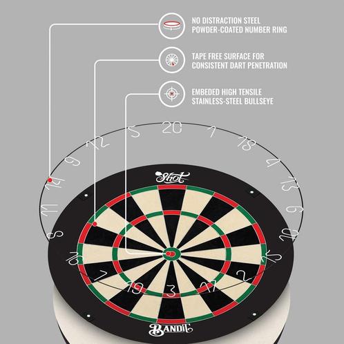 Shot Bandit Dartbord, Sport en Fitness, Darts, Nieuw, Verzenden
