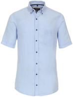 Blauw Casa Moda Linnen Overhemd Korte Mouw 934044100-106, Kleding | Heren, Overhemden, Nieuw, Blauw, Verzenden