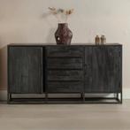 Dressoir Mangohout Brendon 210 cm, Verzenden, Nieuw, 200 cm of meer, Industriële meubels